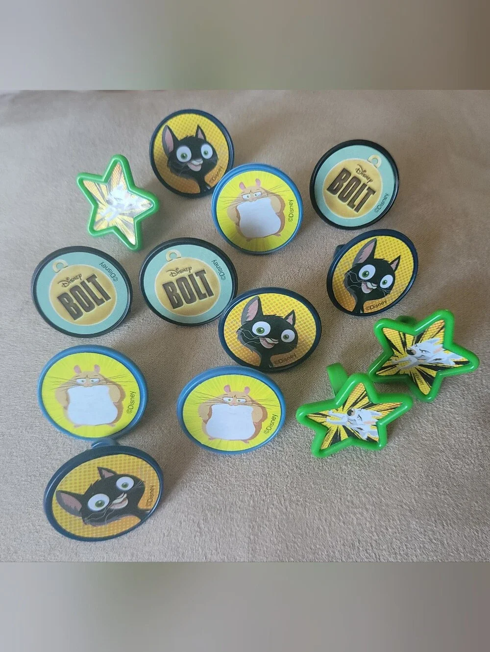 DISNEY Bolt Cupcake Ring Toppers